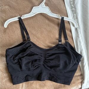 Kindred Bravely Sublime Black Ruched Pumping Nursing Bra